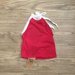 Red halter top